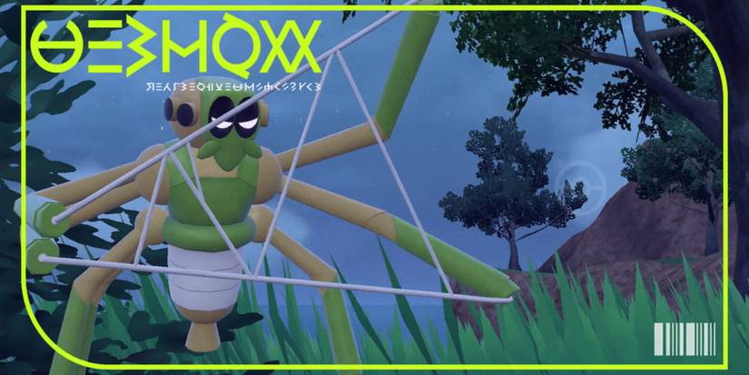 The Pokedex entry of Spidops from Pokemon Scarlet and Violet