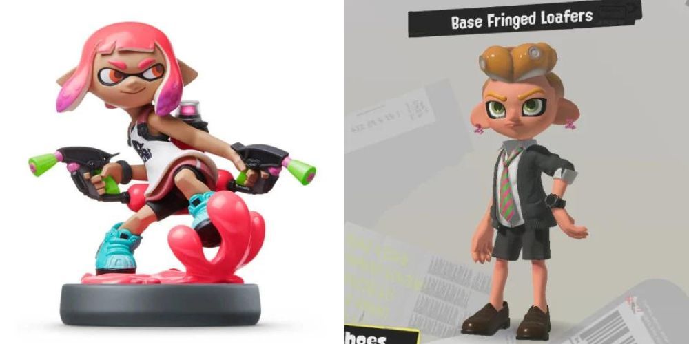 Splatoon 2 inkling girl amiibo and school outfit