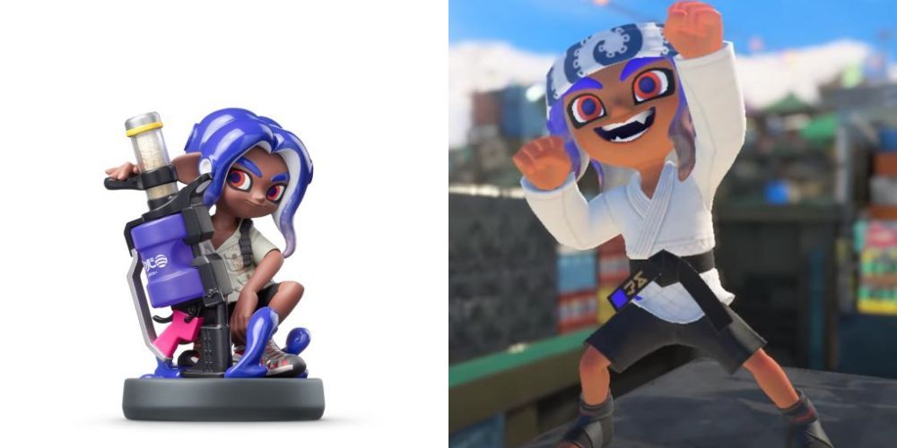 Splatoon 3 octoling boy amiibo and sous chef outfit