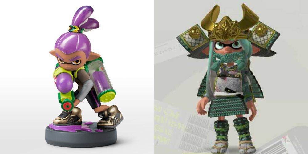 Splatoon inkling boy amiibo and samurai outfit