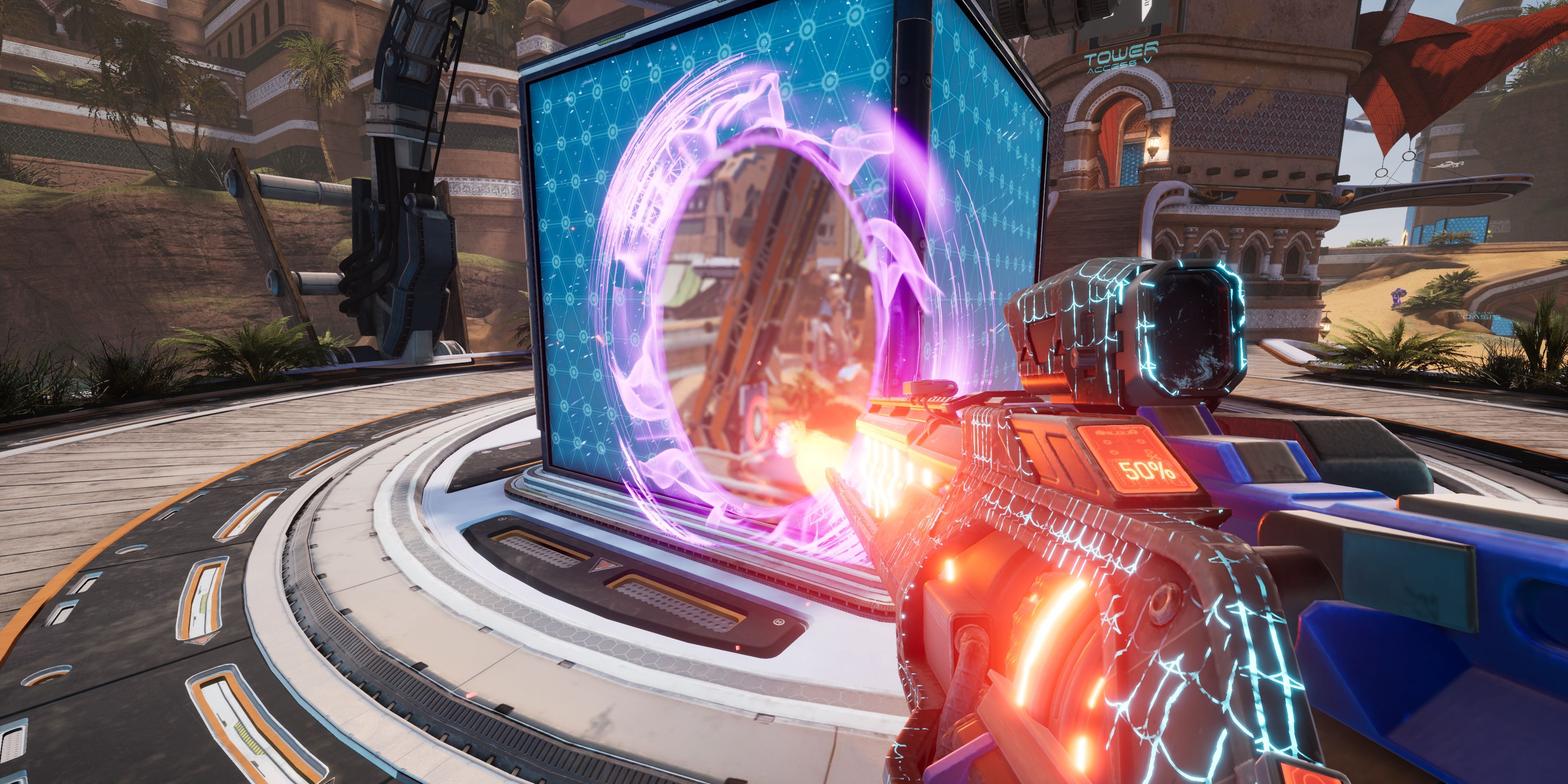 splitgate player opening up a portal 