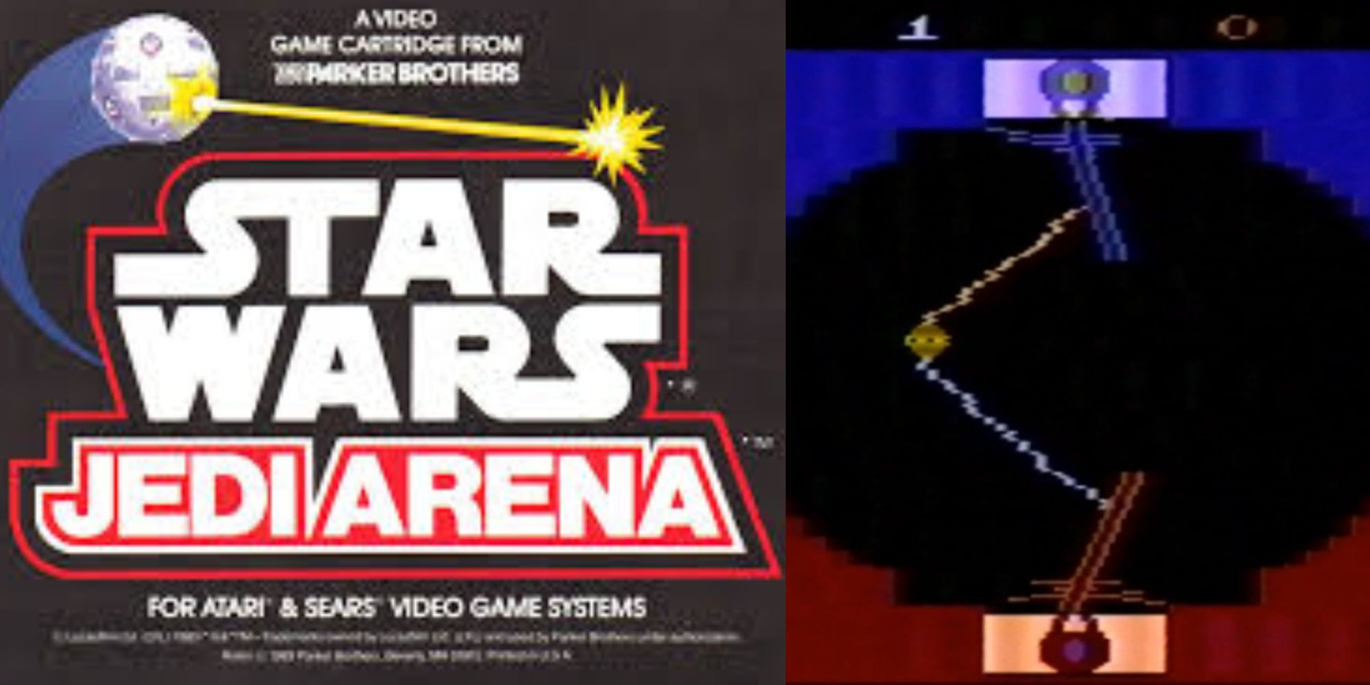 Star Wars Jedi Arena split image (1983)