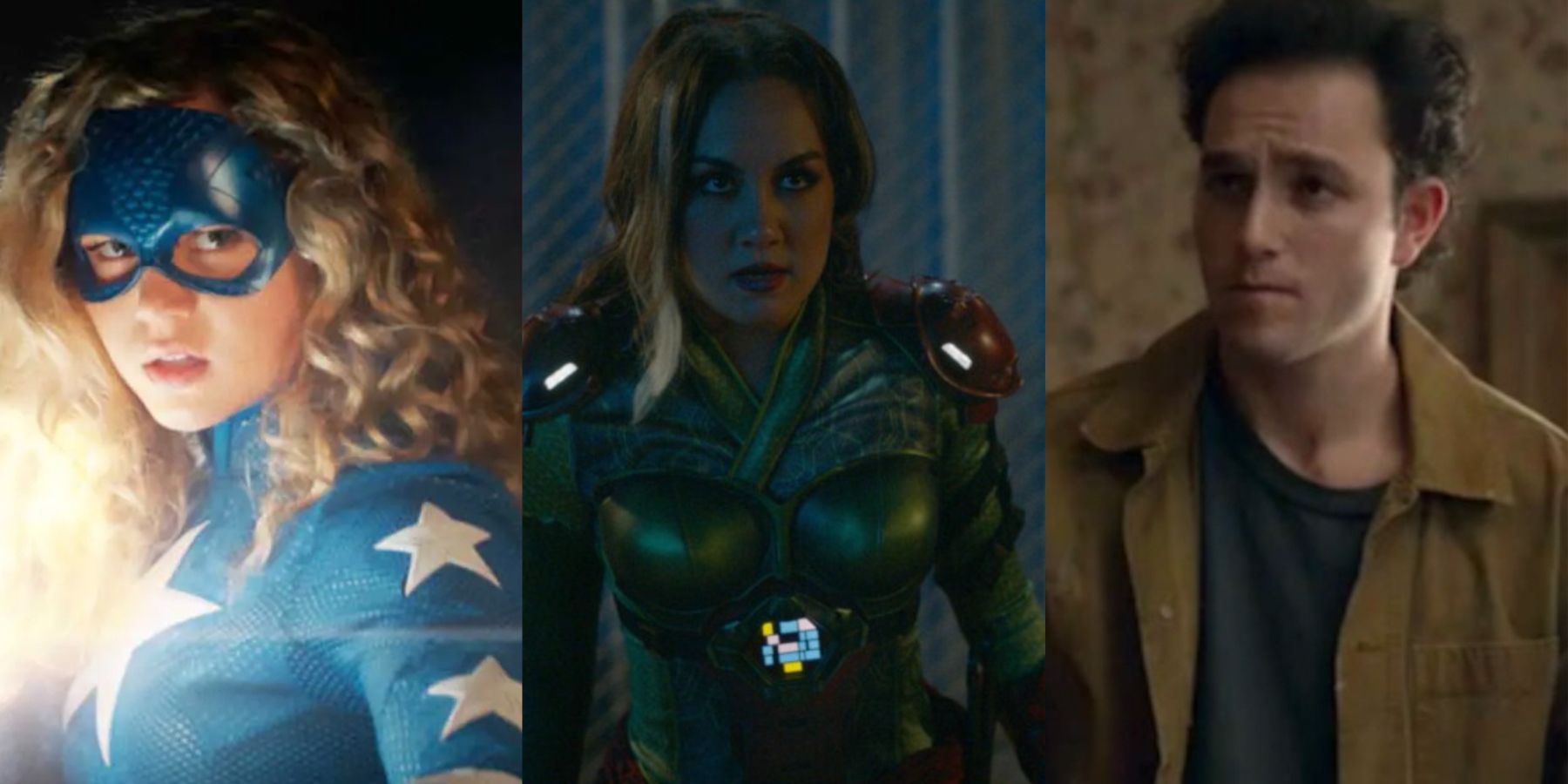 A split image features Courtney, Cindy, and Rick in the Stargirl series finale