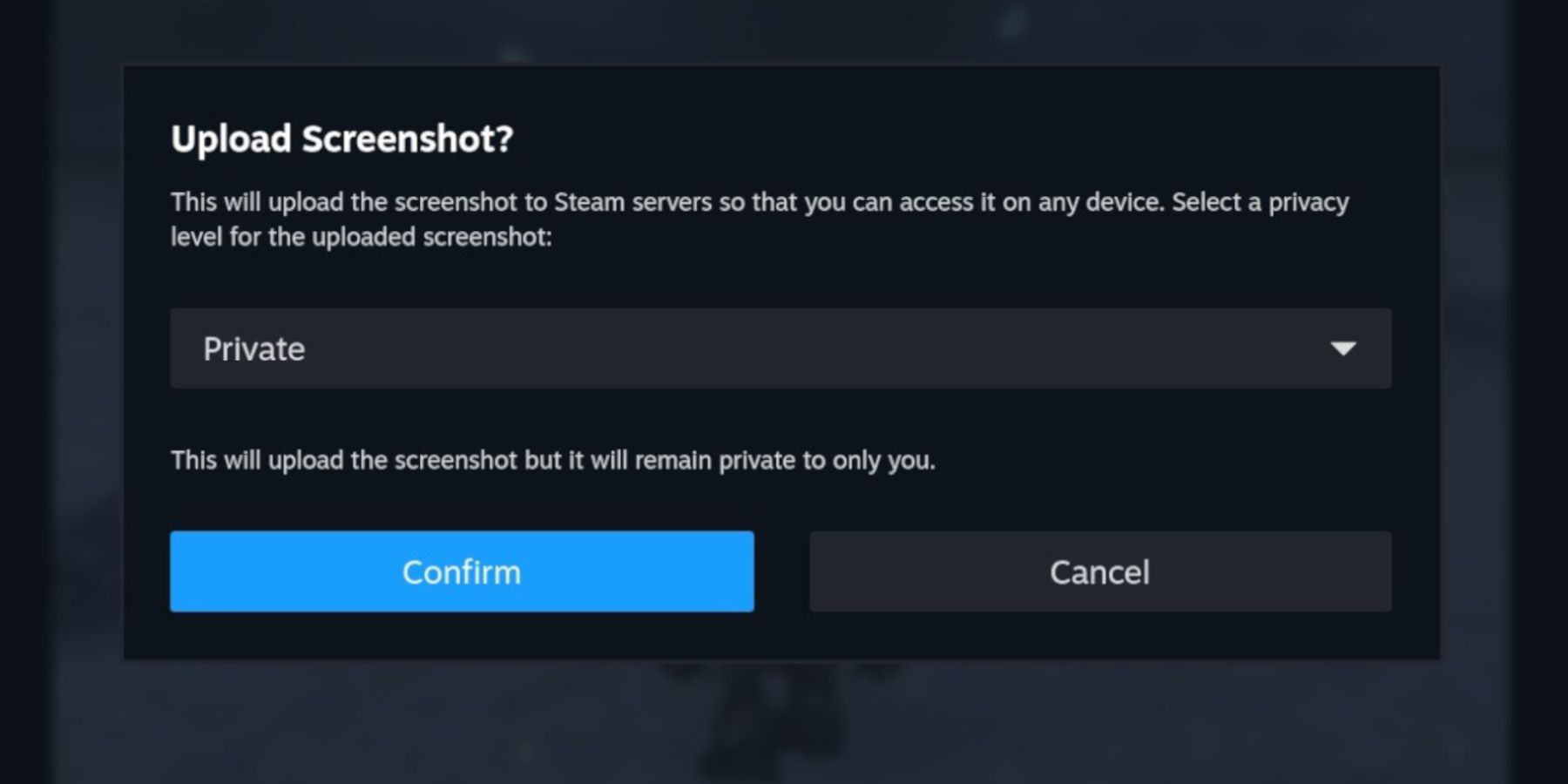 Steam Deck - upload screenshot