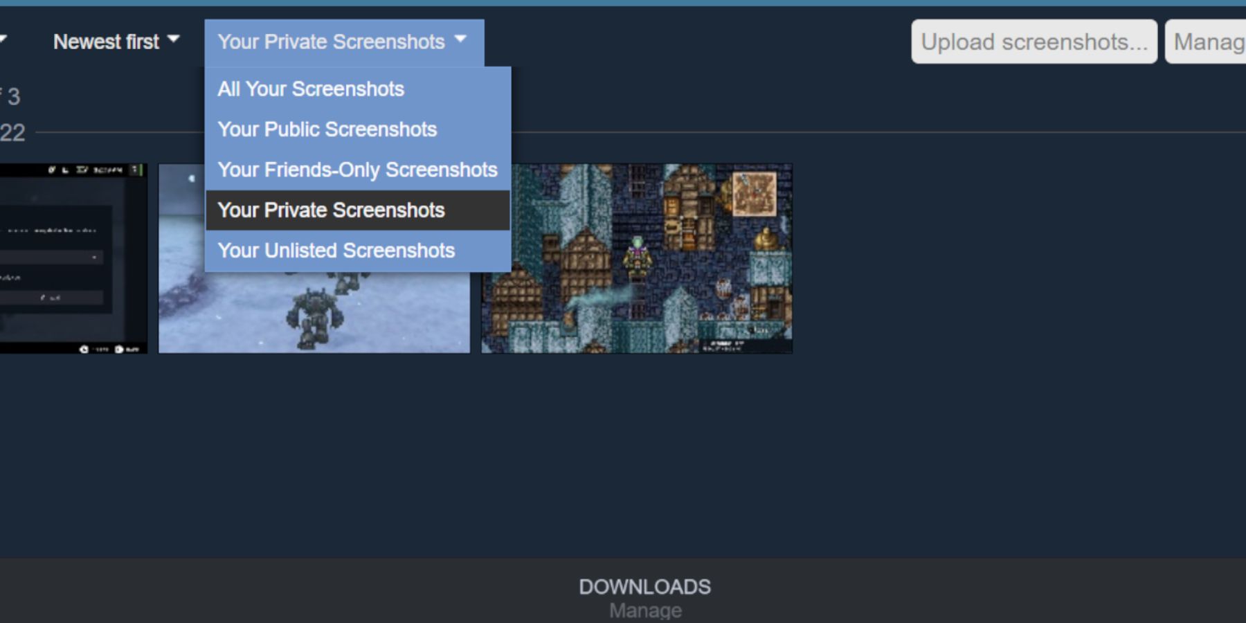 Steam Deck - view and access screenshots