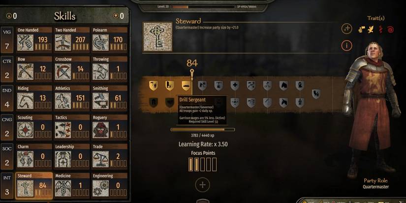Mount & Blade 2: Bannerlord Steward Skill