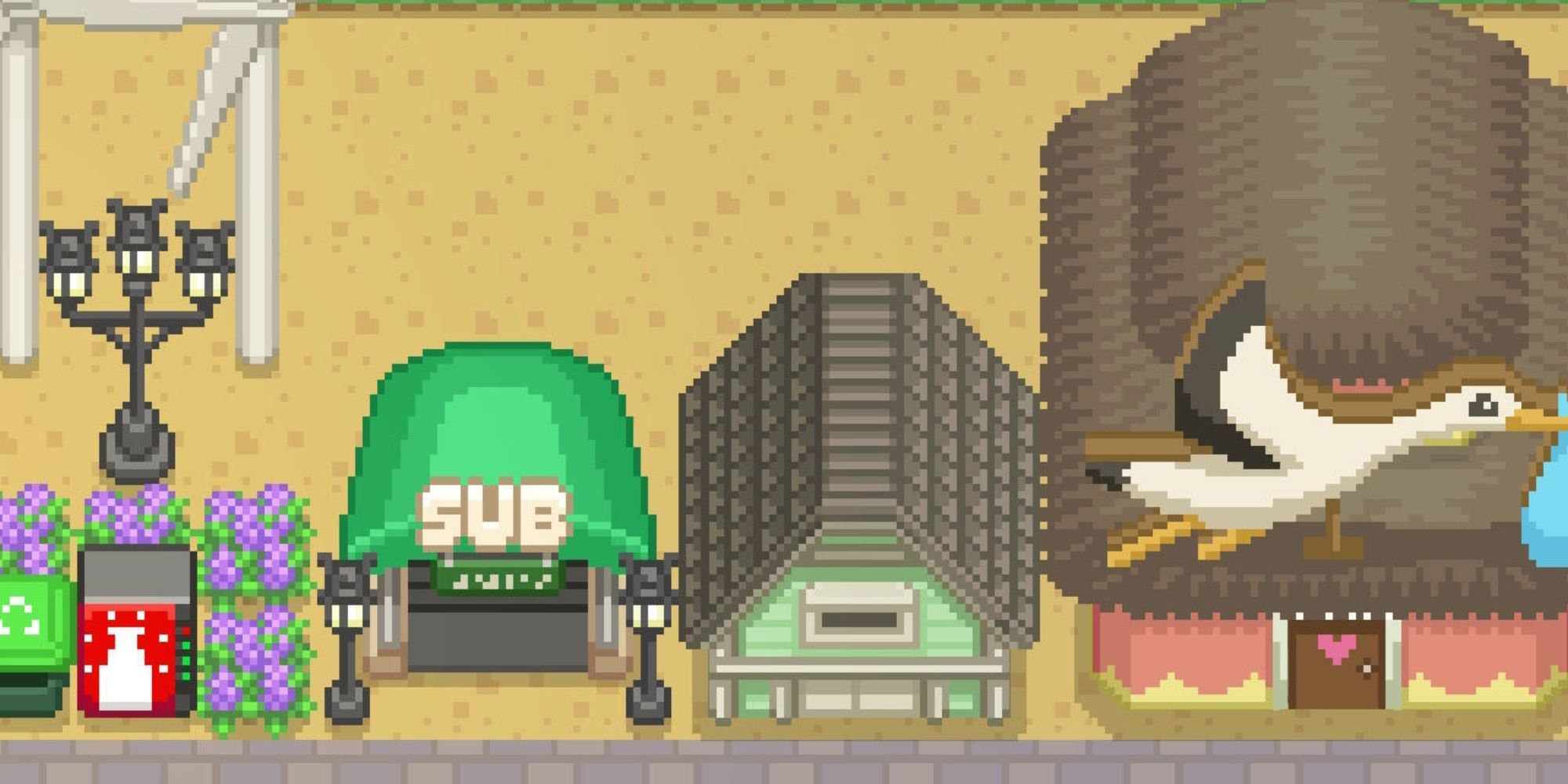 A Subway next to a building in Let's Build A Zoo