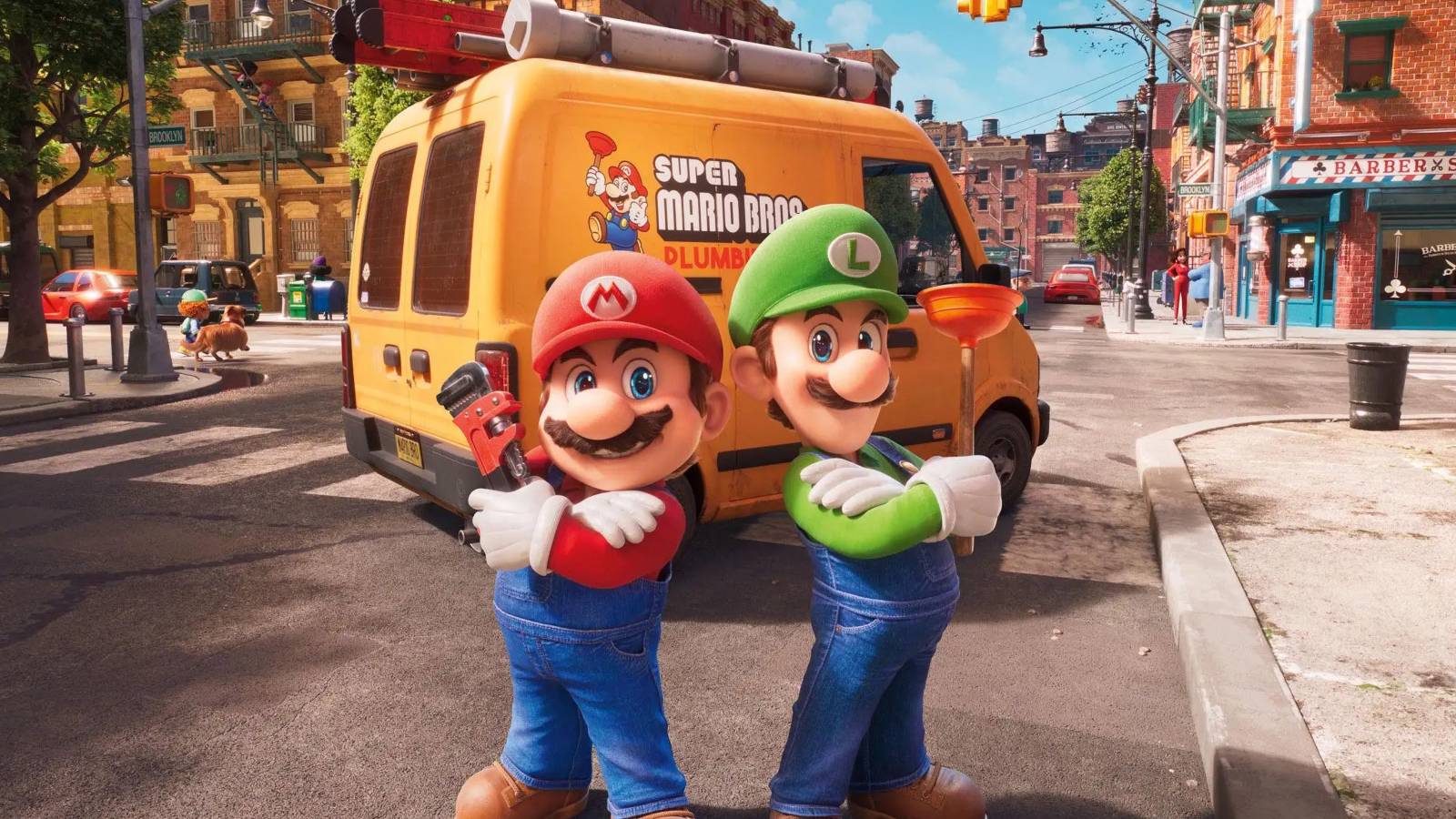 super mario bros movie plumber's truck