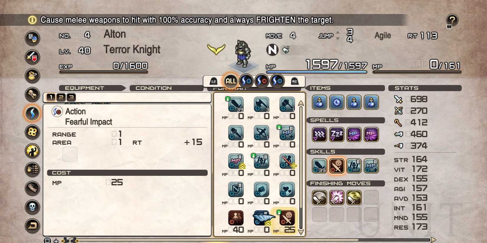 tactics ogre reborn fearful impact