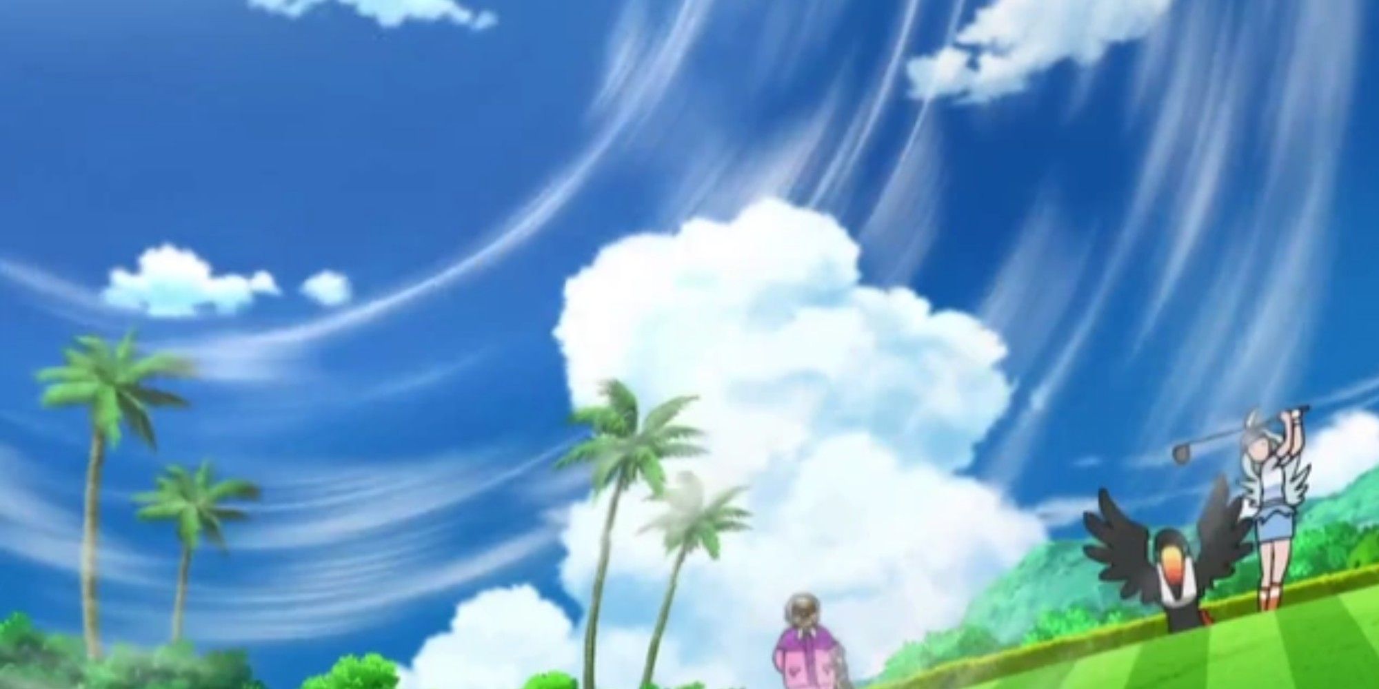 a pokemon using tailwind in the anime
