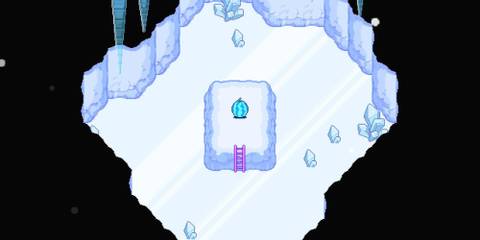 A melon on top of an icy ledge where the Tenderizer is in Omori