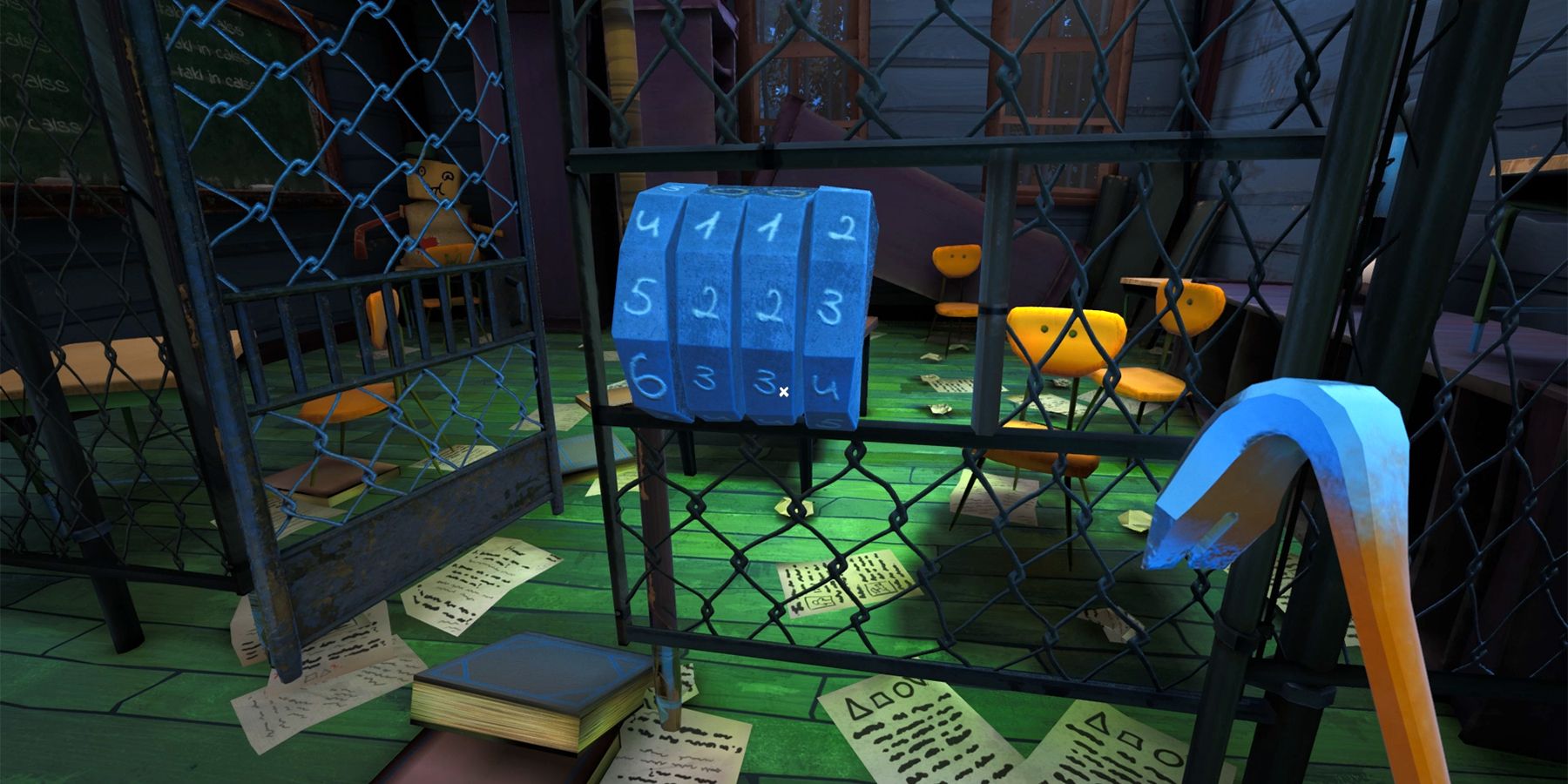 the cage password in hello neighbor 2