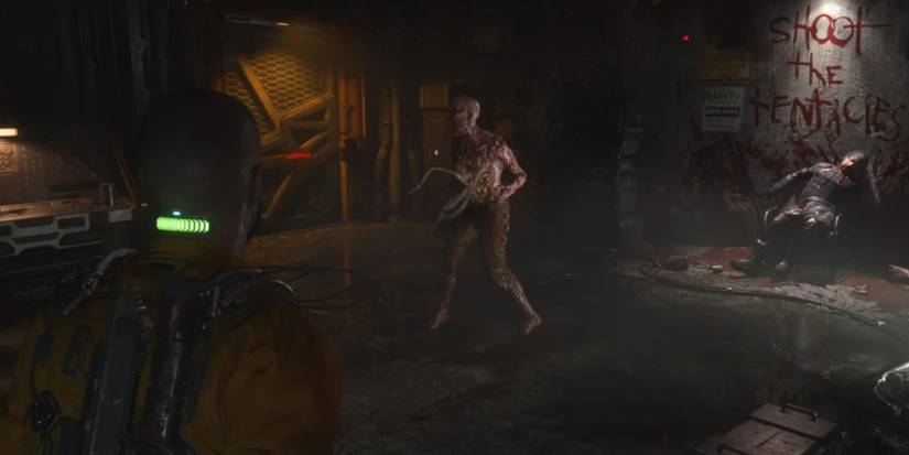 This bloody graffiti is a nod to the original Dead Space