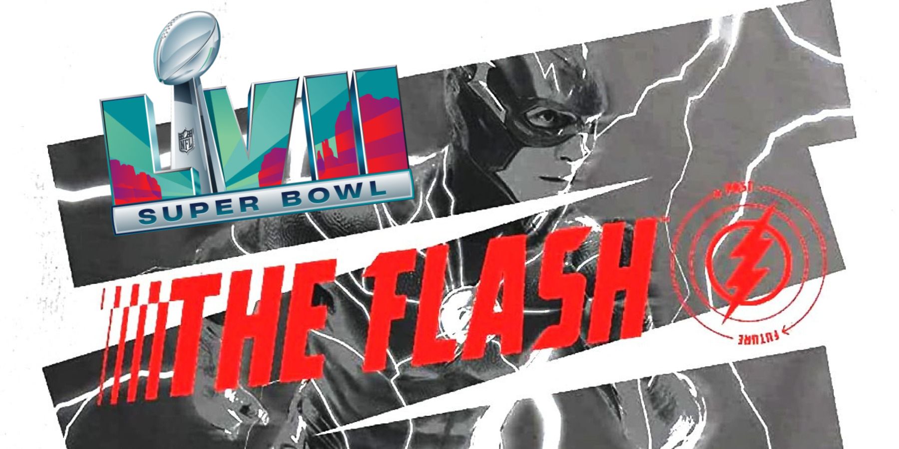 The Flash trailer Super Bowl 57 logo