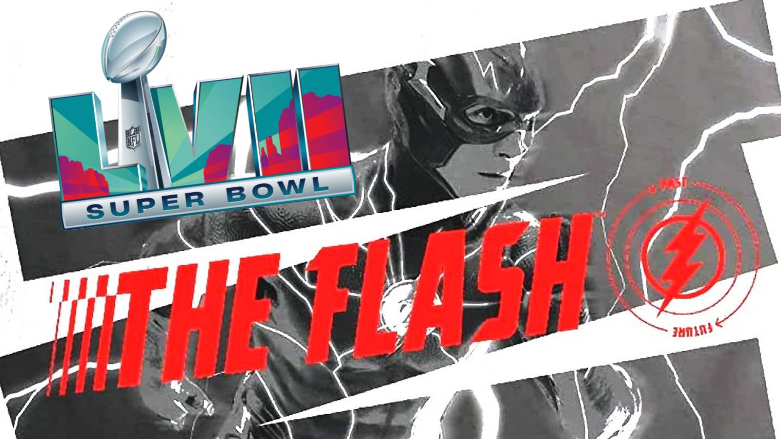 The Flash trailer Super Bowl 57 logo