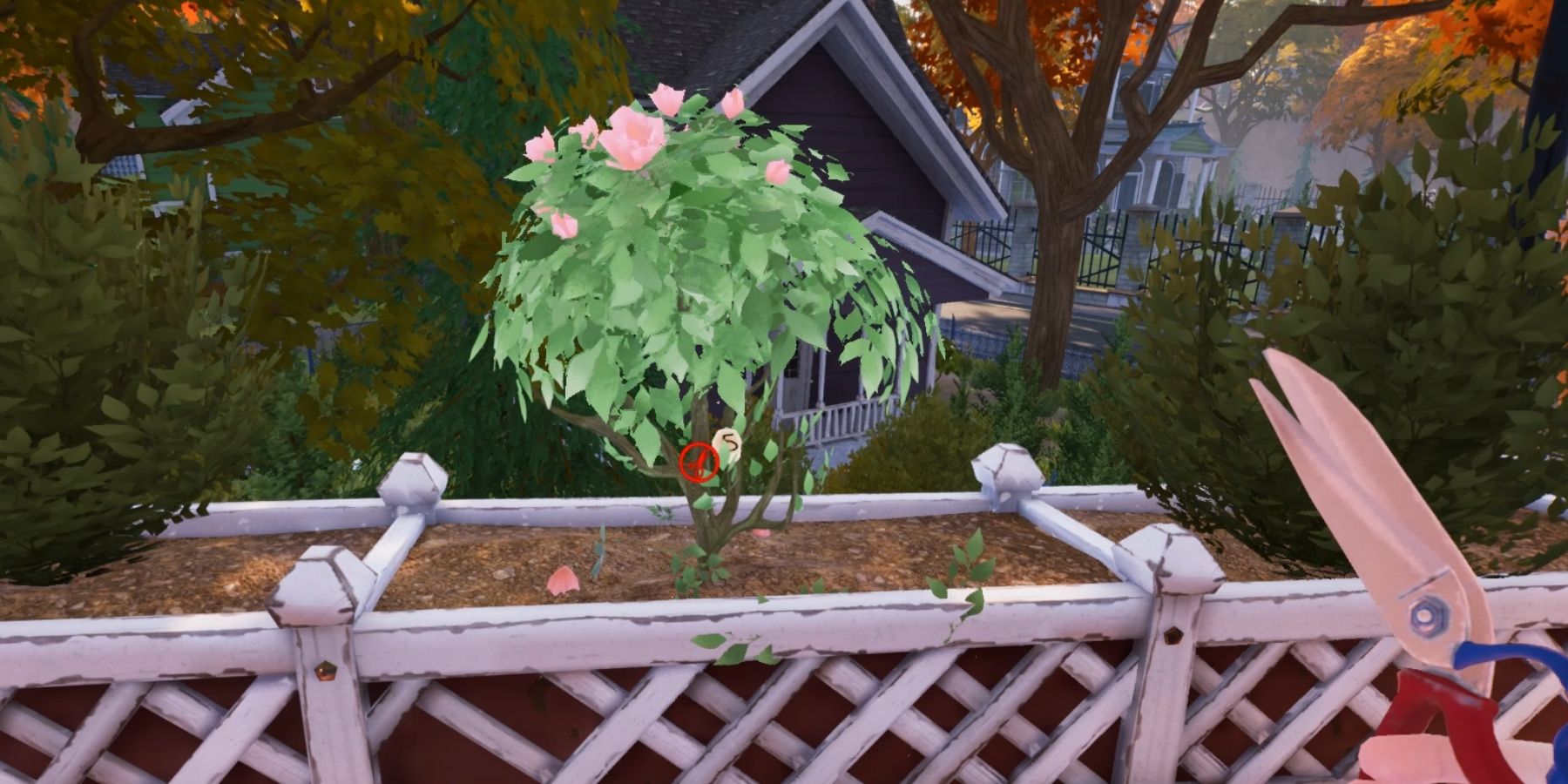 the flower bush puzzle in hello neighbor 2
