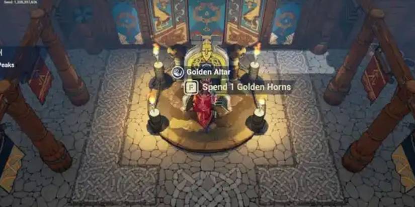 The Golden Altar where Golden Horns are used