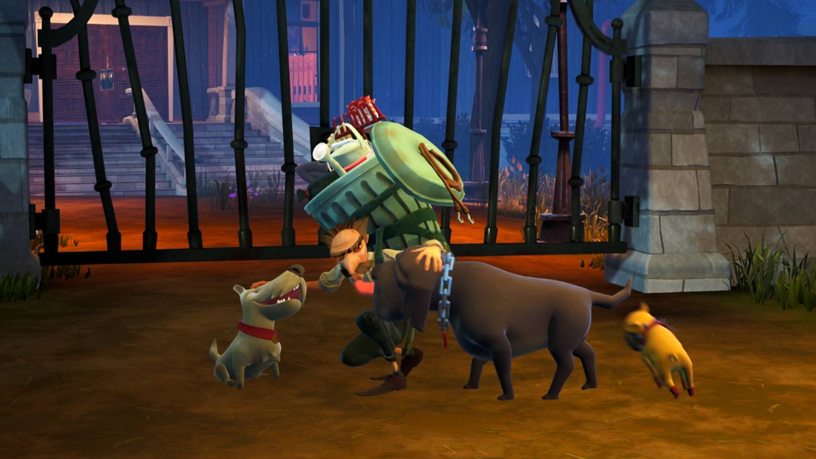 the janitor and his dogs in hello neighbor 2