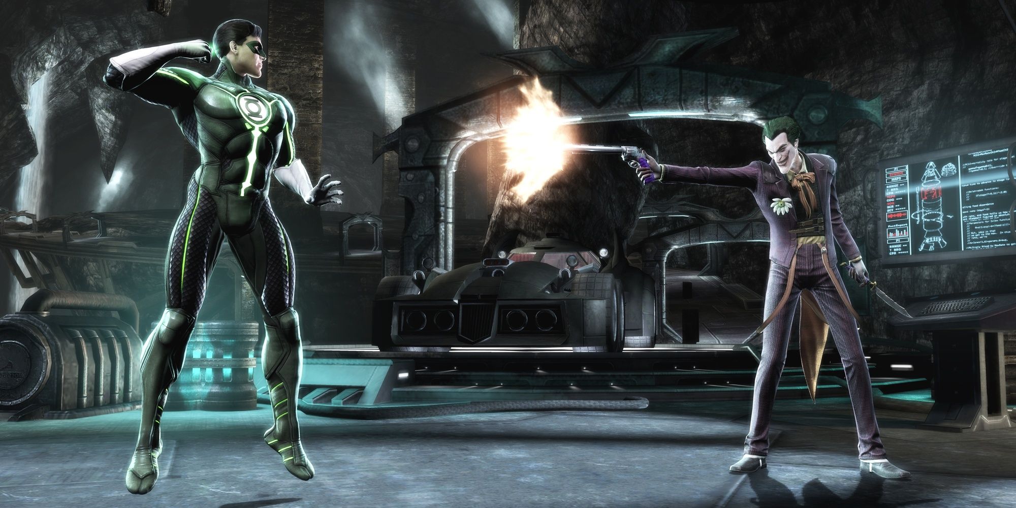 The Joker versus Green Lantern in Injustice: Gods Among Us