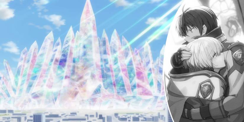 The Misfit of the Demon King Academy Strongest Gods The Goddess of the Future Nafta pic of Arcana and Anos Voldigoad with the Sailor Moon Crystal Palace