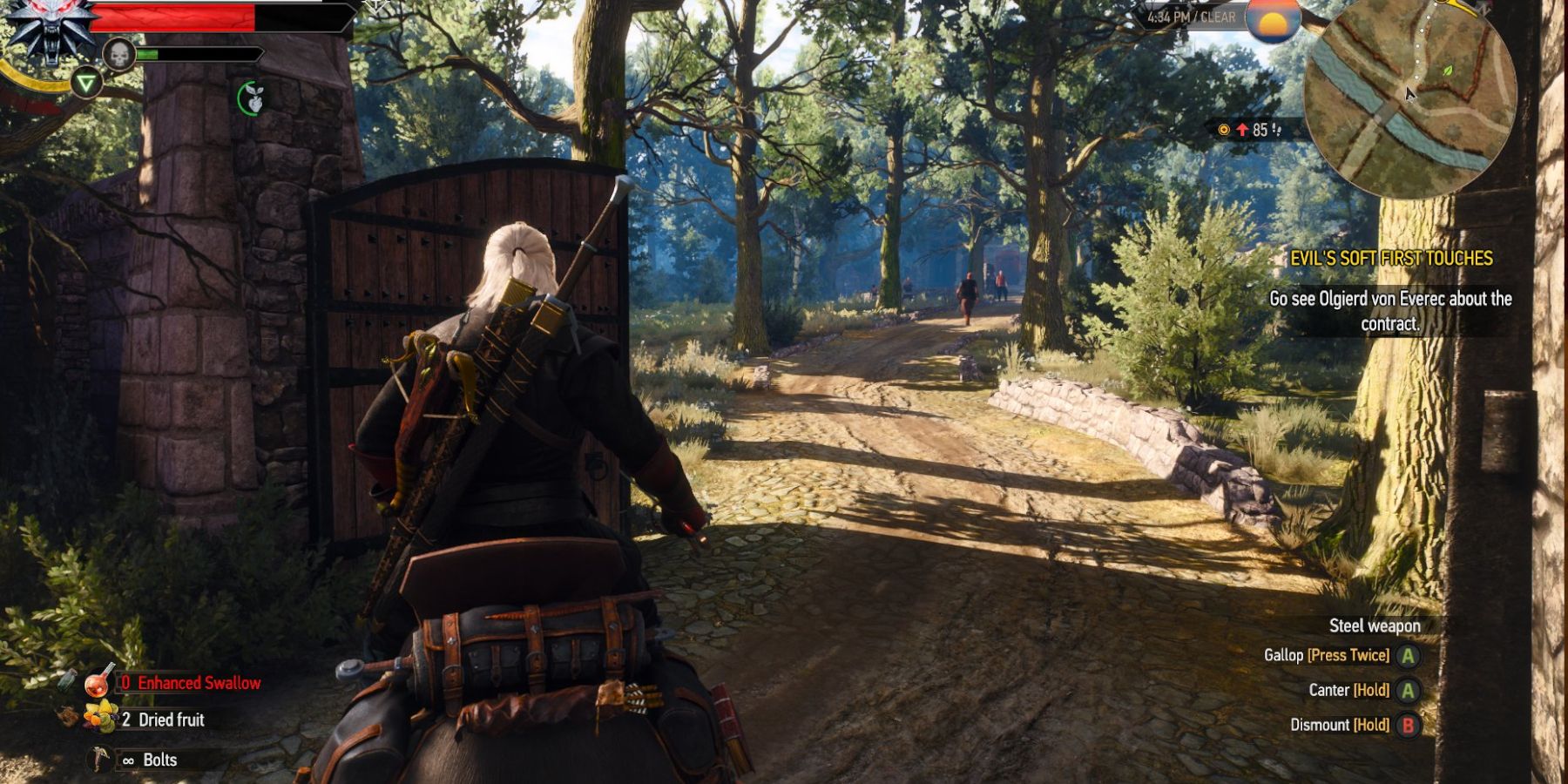 The witcher 3 arriving at the von Everec estate