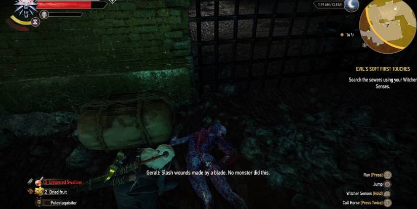 The witcher 3 dead Drowner in the sewer