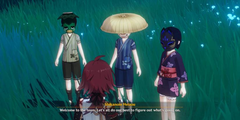 three youkai offering help in genshin impact