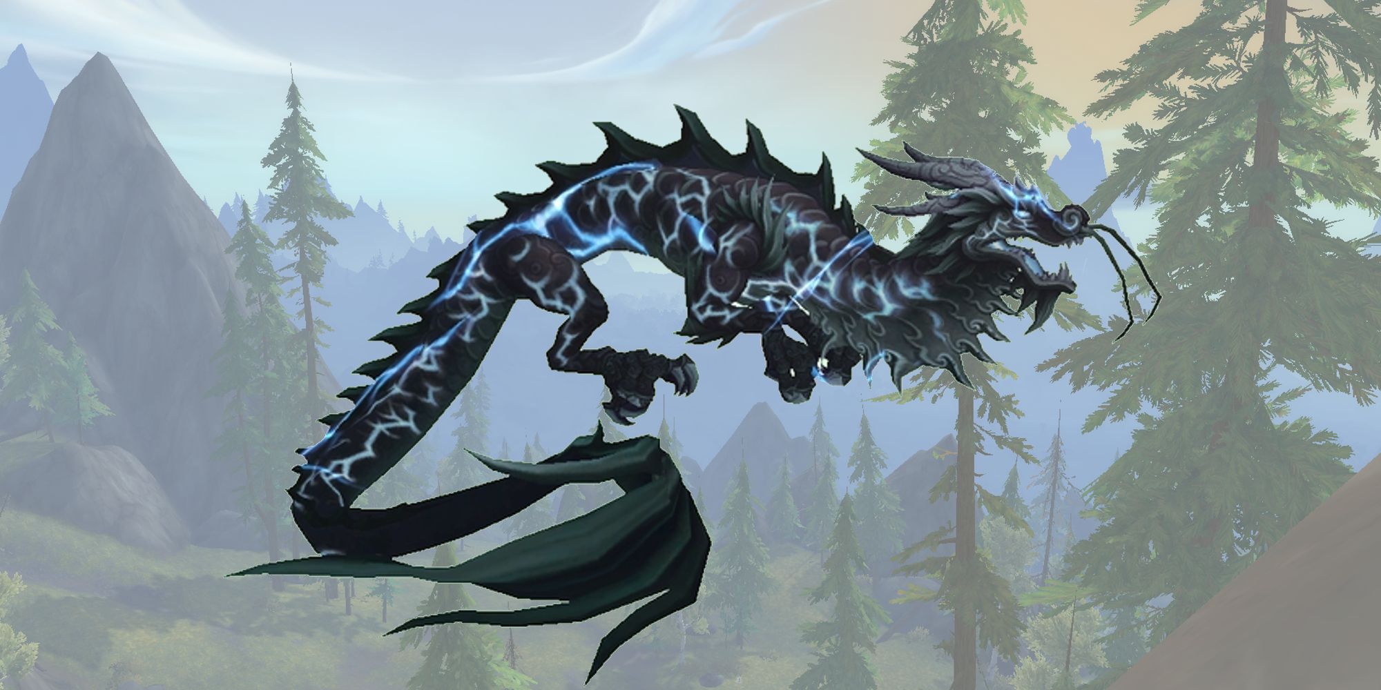 Thundering Black Cloud Serpent as seen in World of Warcraft Dragonflight