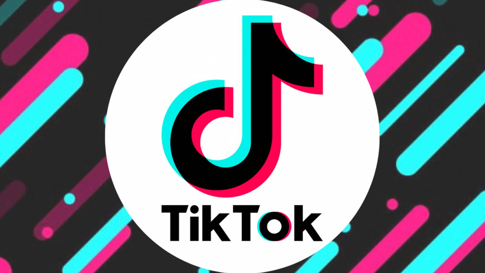 tiktok neon logo