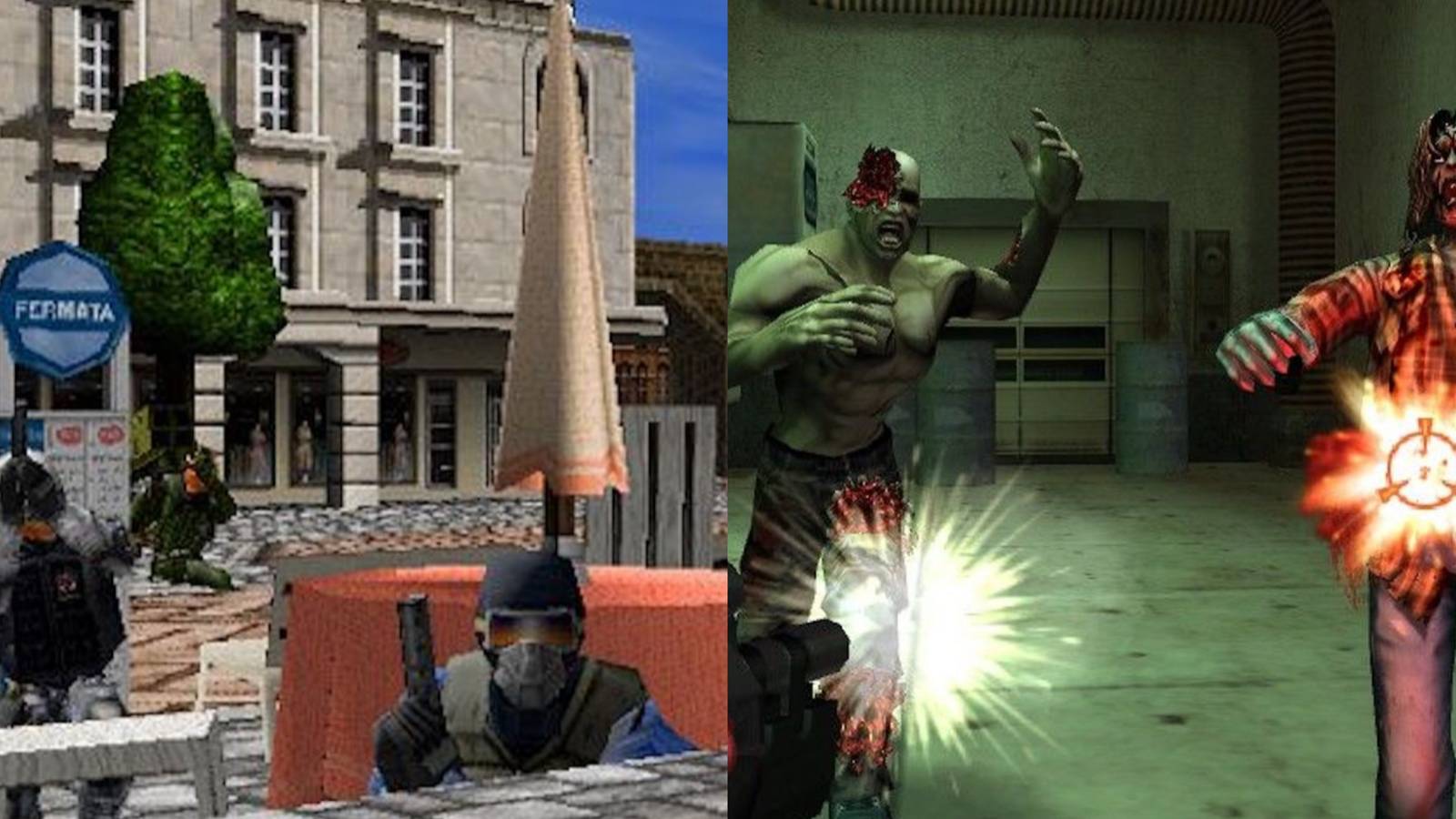 time crisis and house of the dead split image