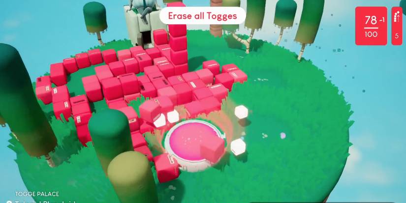 Player erases Togges to plan his movement