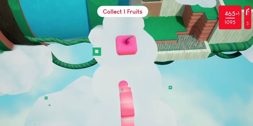 Player makes his way onto a cloud