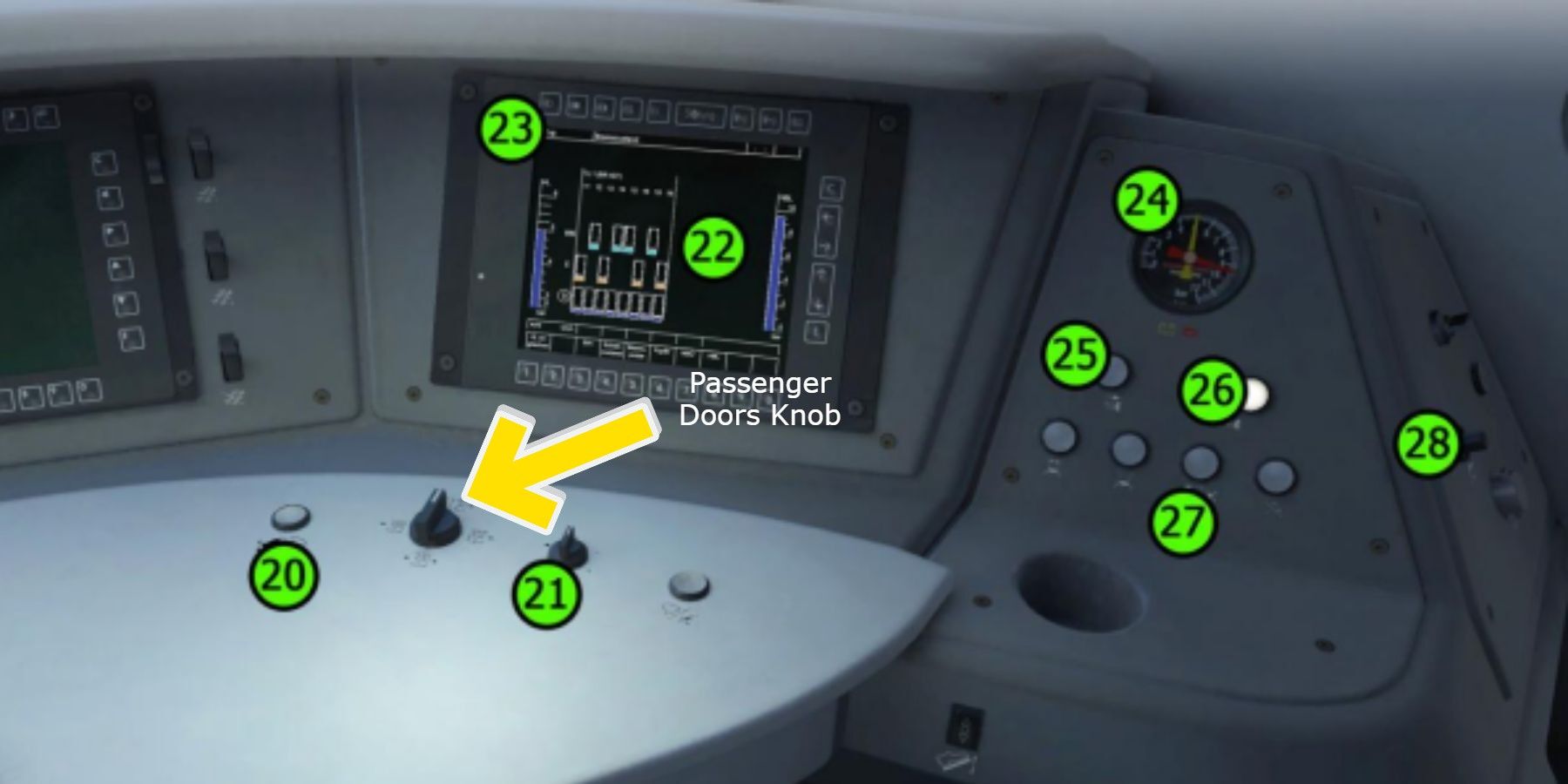 Train Sim World 3 Passenger Doors Knob