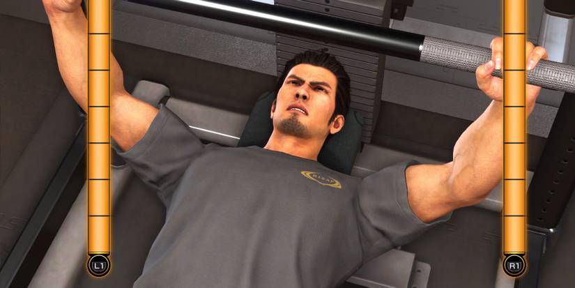 Training in the Gym in  Yakuza 6