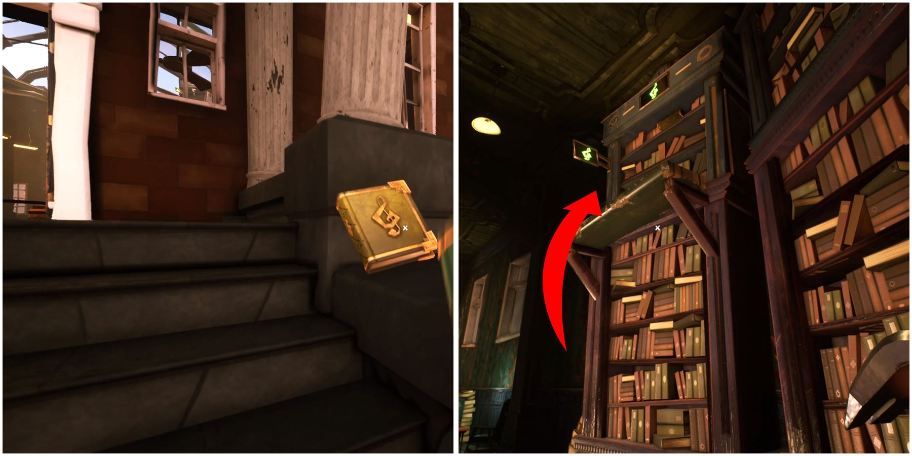treble clef book and bookcase location in hello neighbor 2 late fees dlc