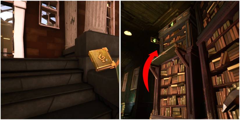 treble clef book and bookcase location in hello neighbor 2 late fees dlc