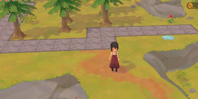 Trees and Weeds close to the player