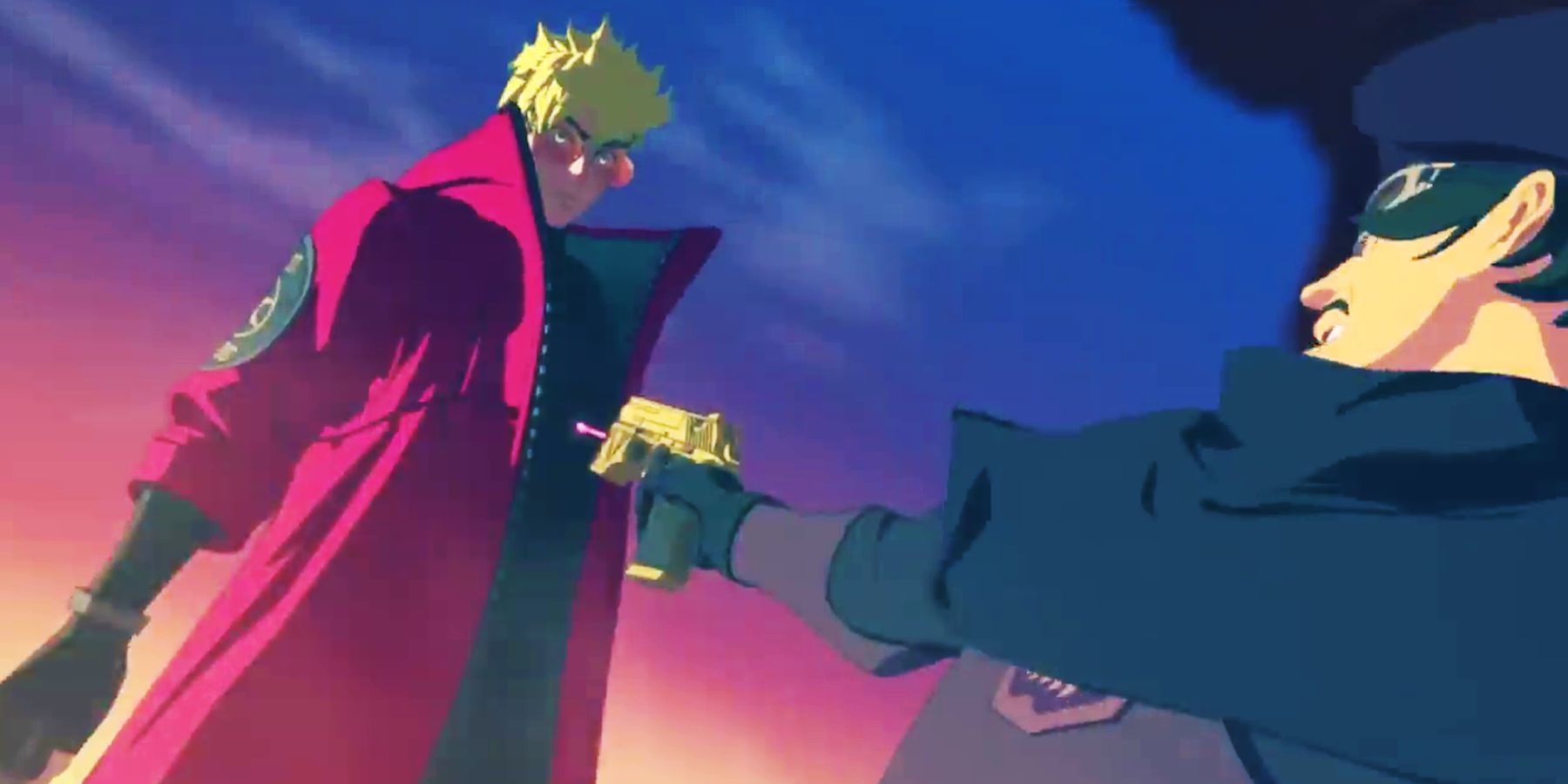 Trigun Stampede Vash Fight Guns