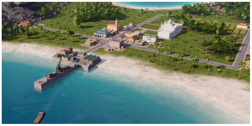 a shipyard in Tropico 6