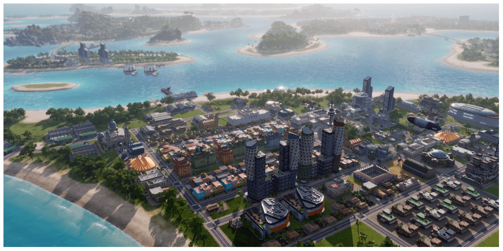 an overview of an island in Tropico 6