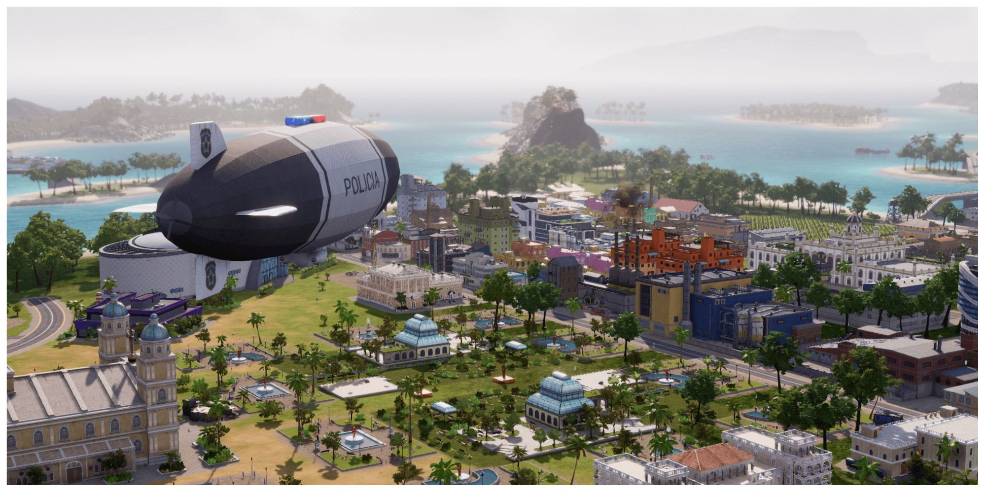 an overview of an island in Tropico 6