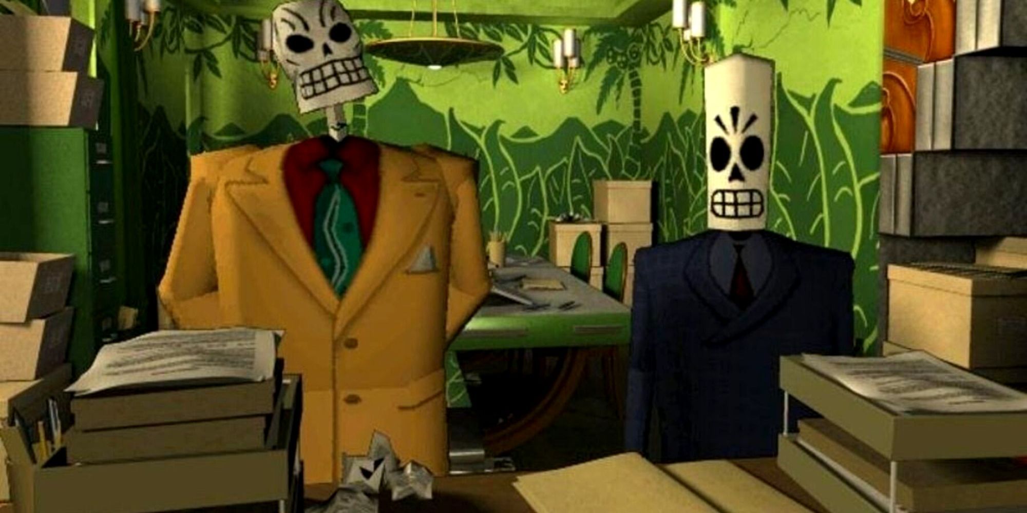 Manny Calavera Business Meeting In Grim Fandango