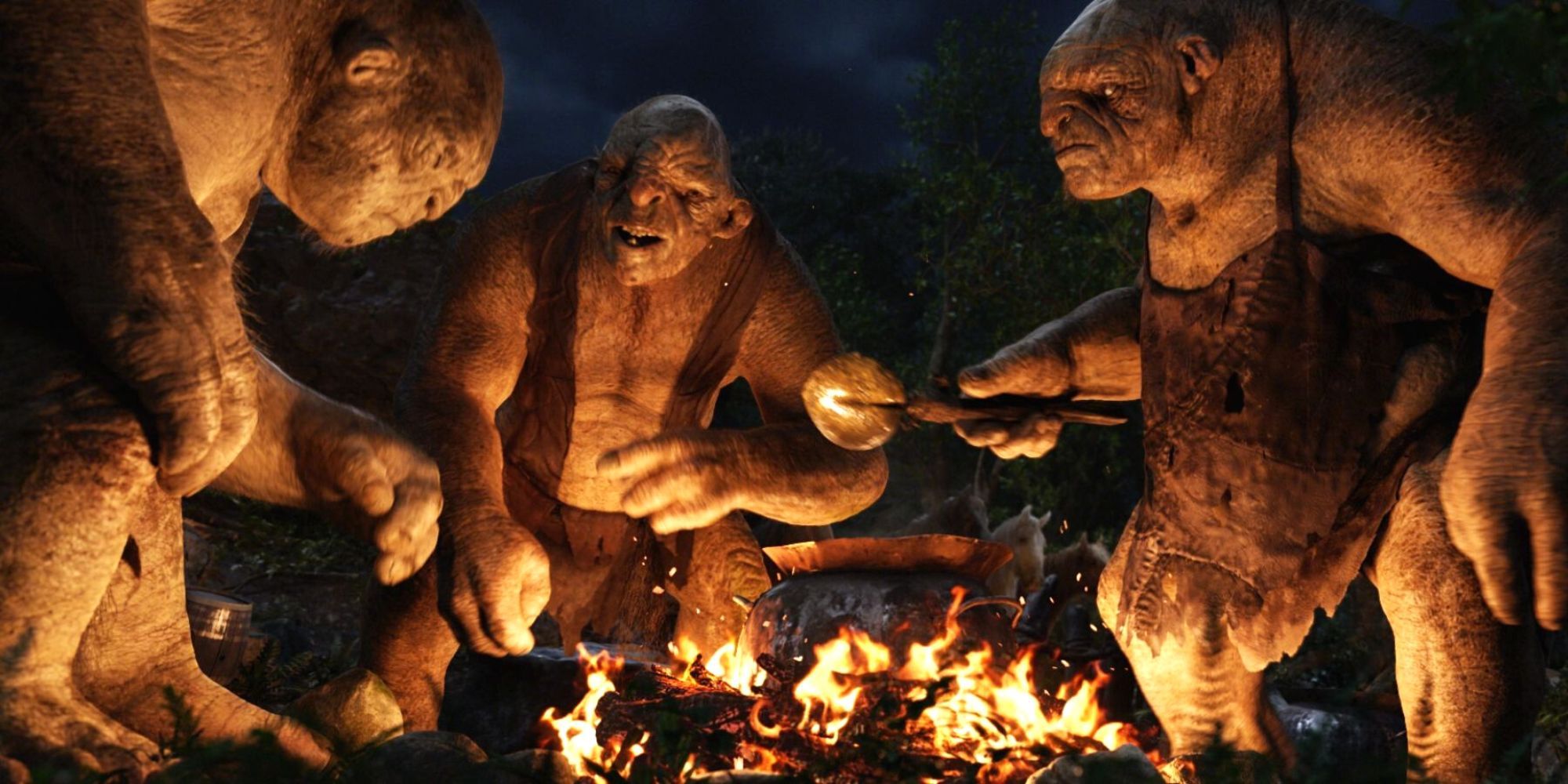 Trolls Cooking Scene In The Hobbit: An Unexpected Journey