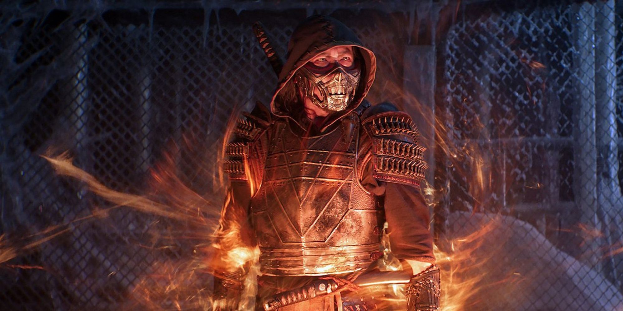 Scorpion in the 2021 Mortal Kombat movie