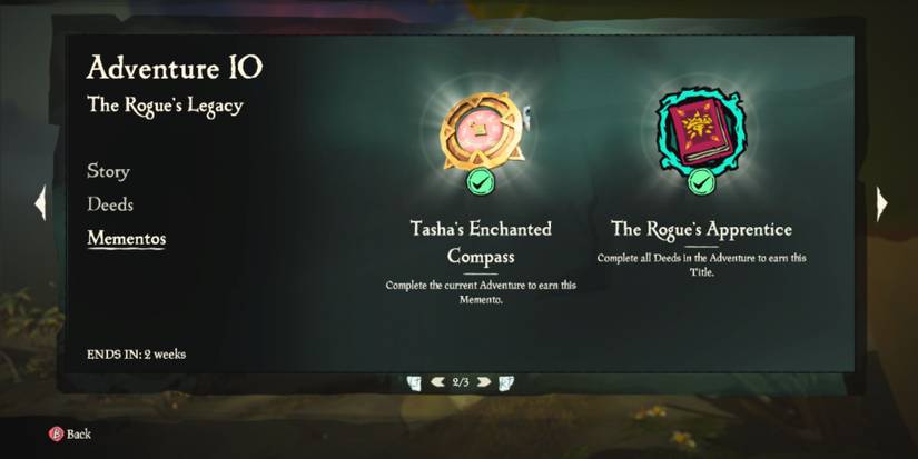 Rewards The Rogue's Legacy Adventure 10 Sea of Thieves