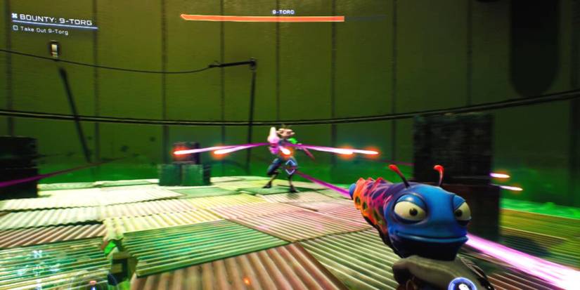 9-Torg boss battle shooting attacks in High on Life