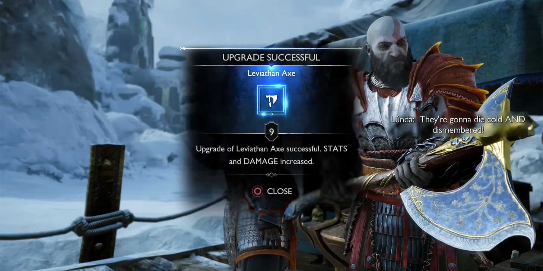 upgrading the leviathan axe in god of war ragnarok