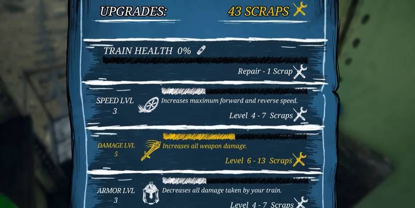 Choo-Choo Charles Upgrading Train Damage Level