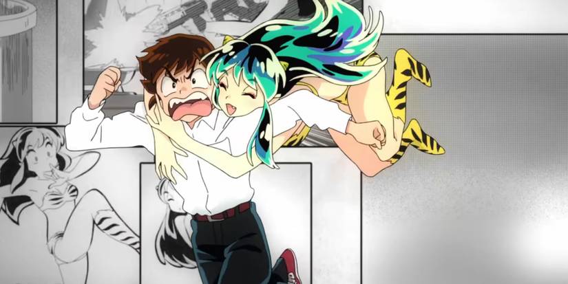 Urusei Yatsura Lum grabbing Ataru