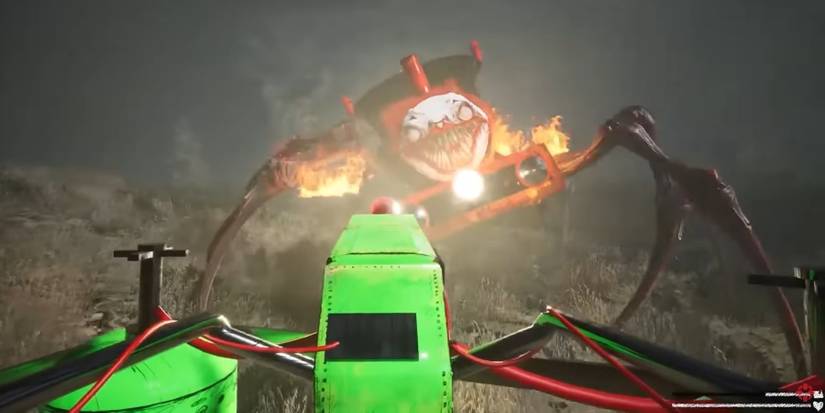 Choo-Choo Charles Using Bug Spray Flamethrower